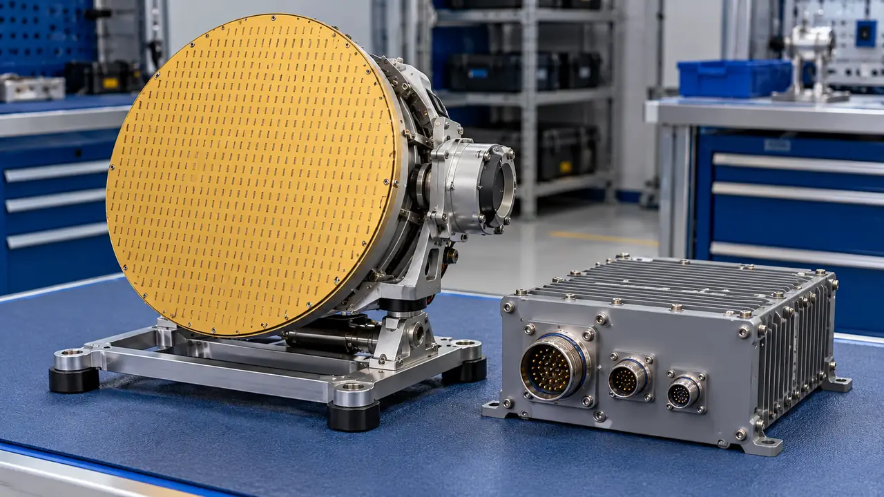 Aircraft weather radar antenna and processing unit
