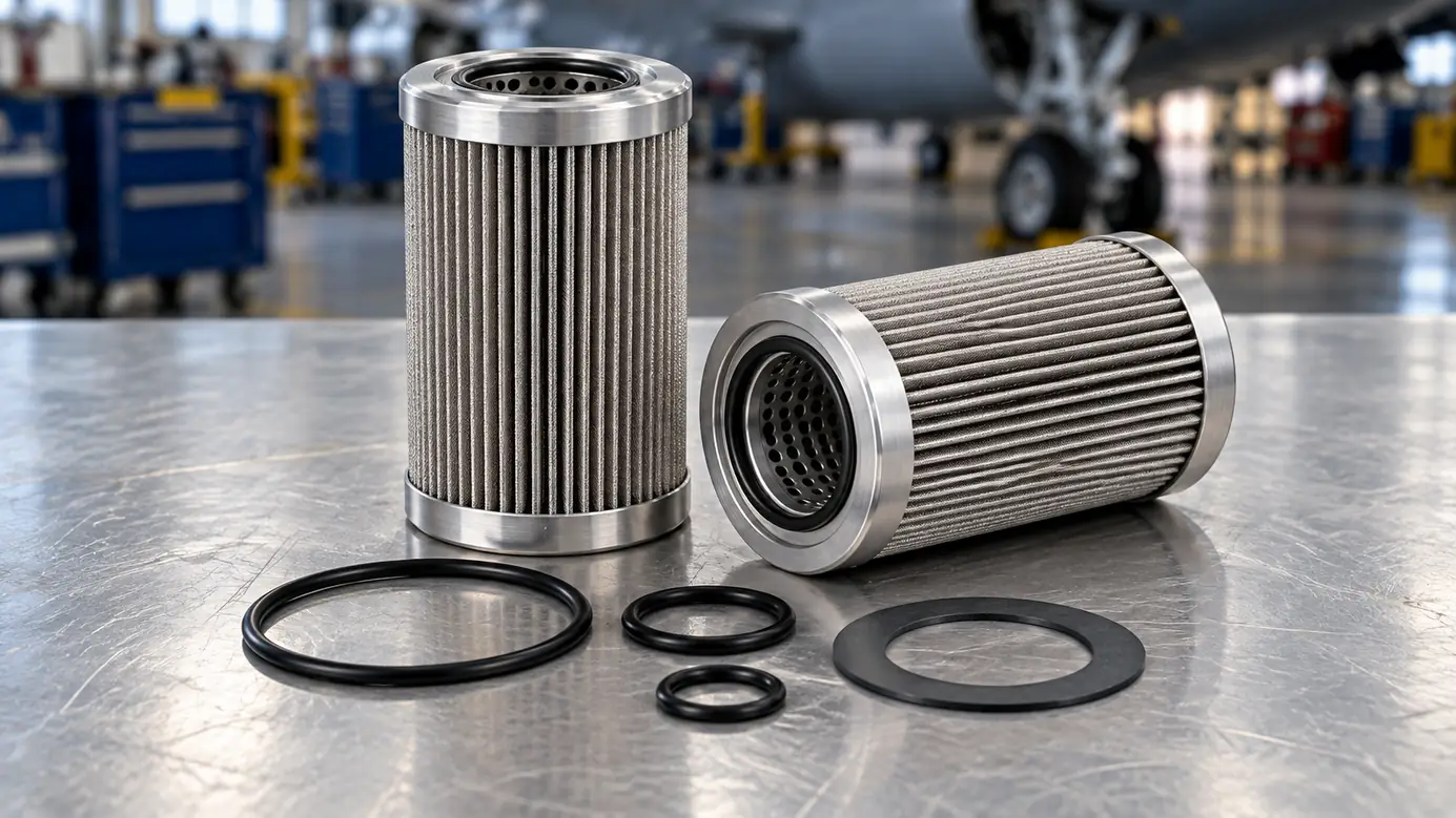 Aircraft replacement filter elements, O-rings and gasket