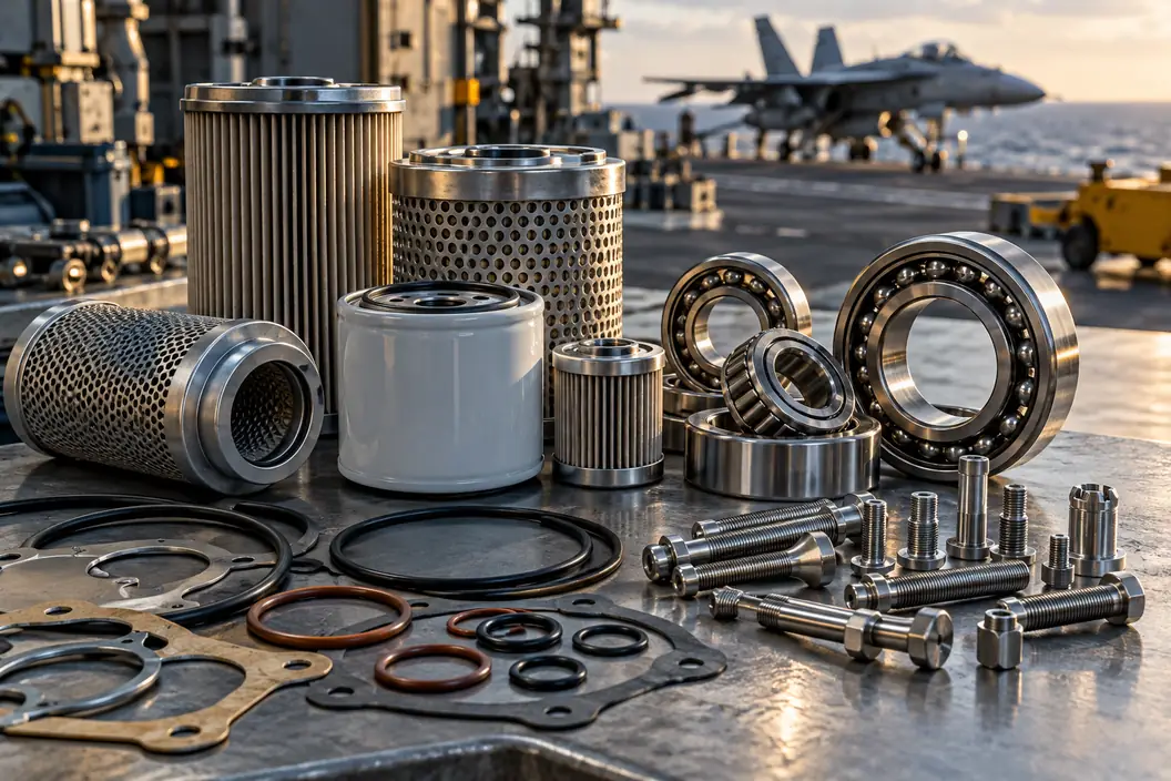 Aviation filters seals bearings and fasteners
