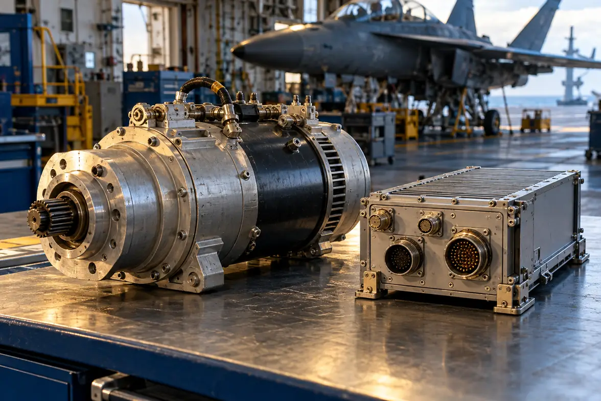 Aircraft starter-generator and avionics unit