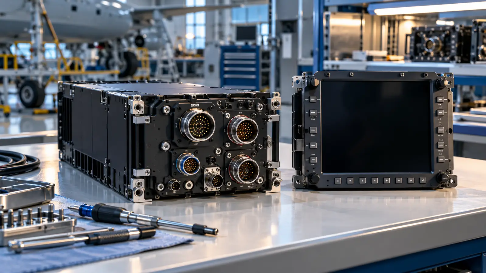 Avionics line replaceable unit and cockpit flight display