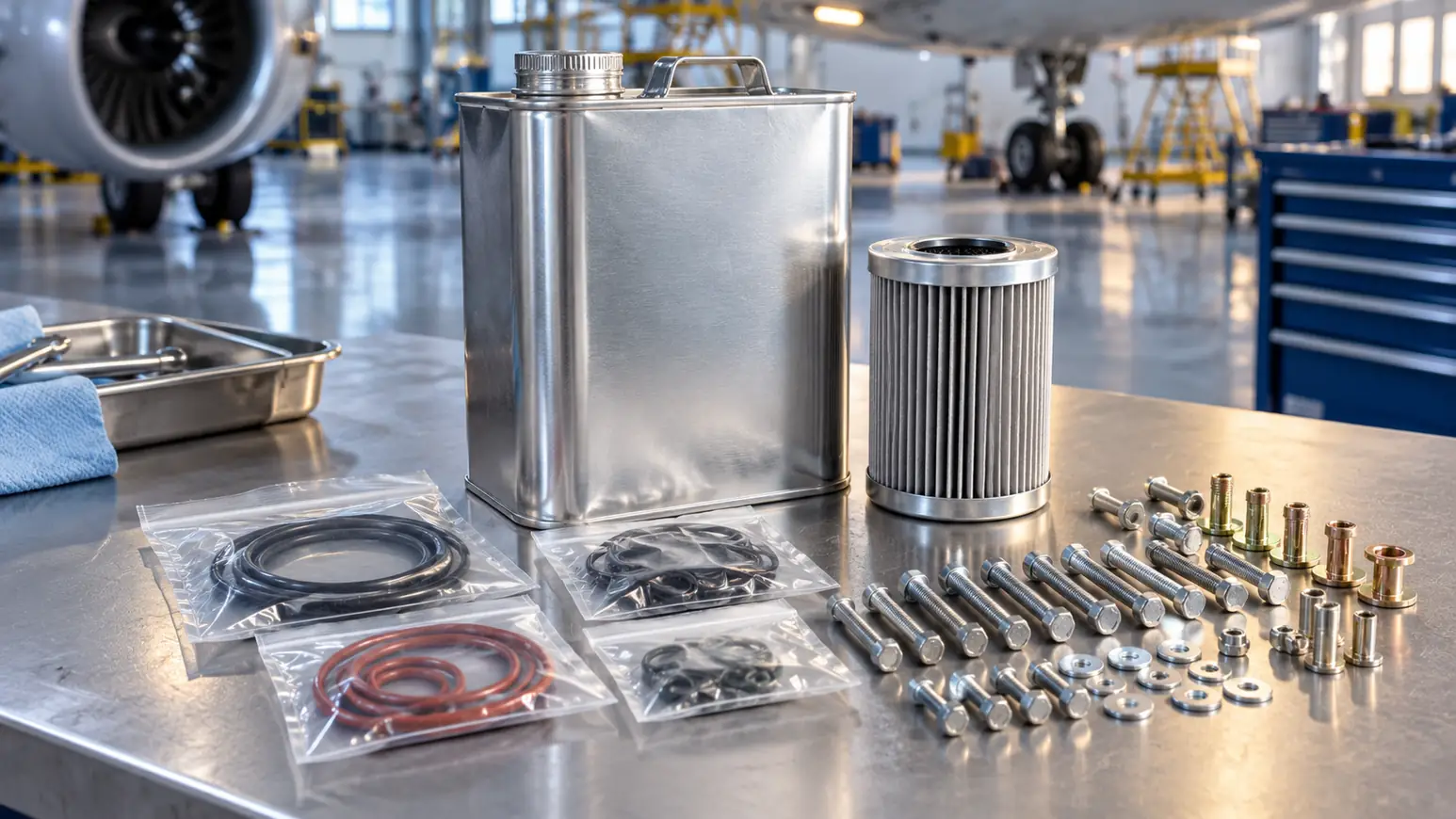 Aircraft filters seals fasteners and maintenance consumables