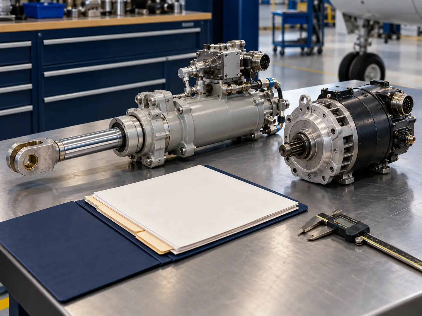 Aircraft actuator and starter-generator with inspection records