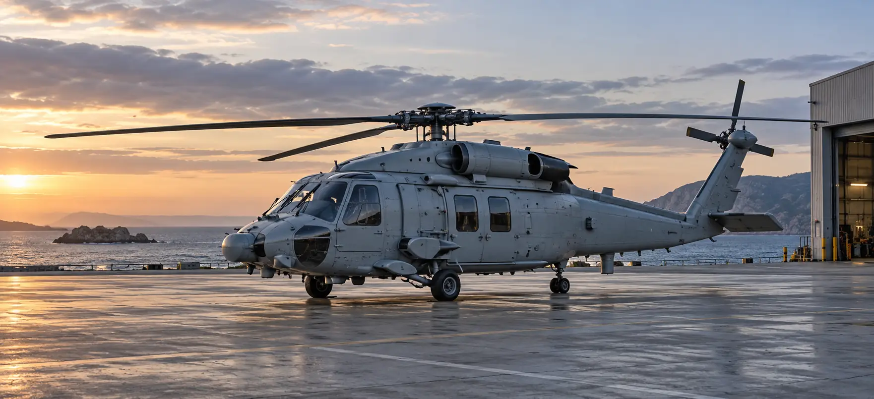 naval aviation aircraft on a maintenance apron