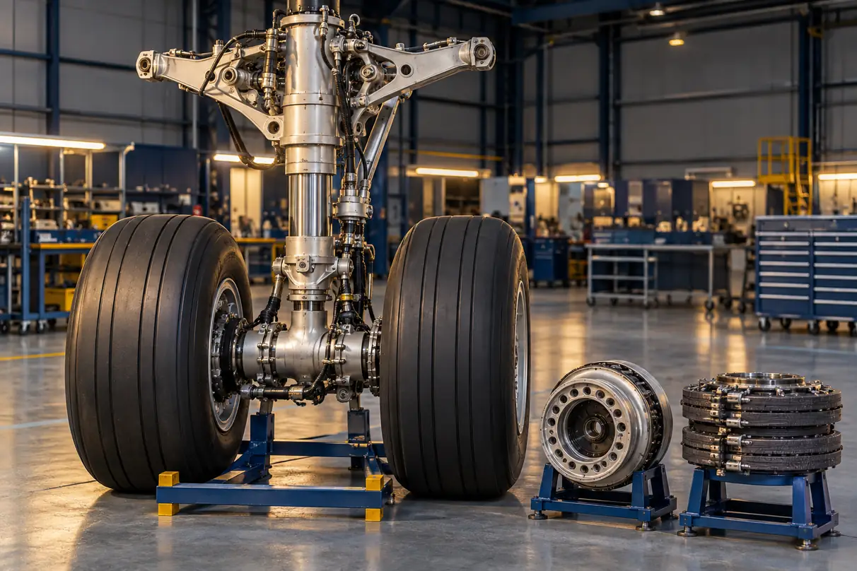 Landing gear, wheels and brakes representative component photograph