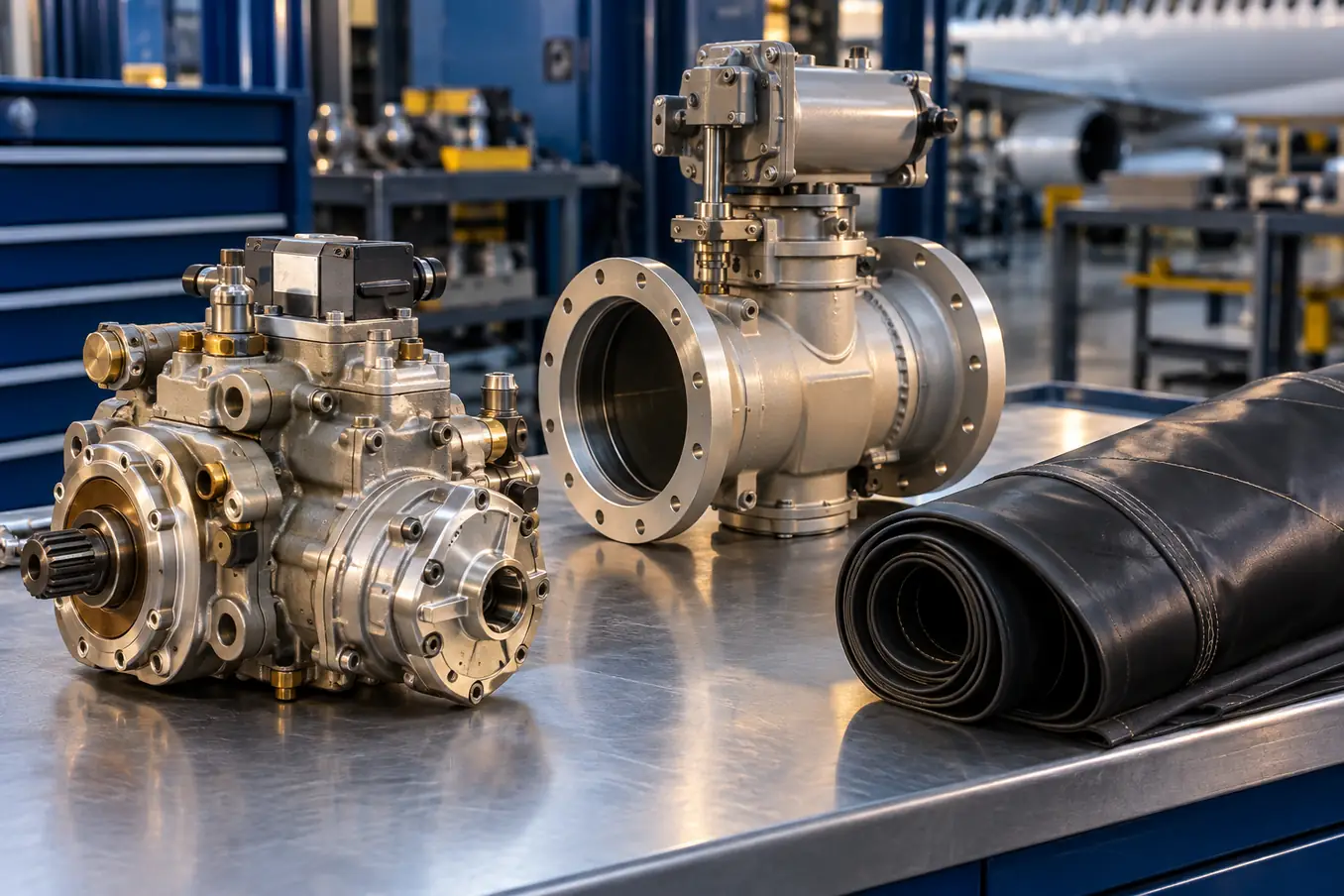 Hydraulics pneumatics and ice protection representative component photograph