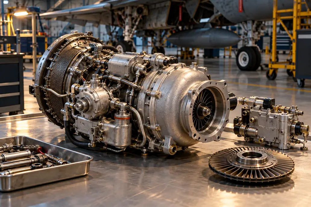 Military aircraft jet engine accessory maintenance workbench